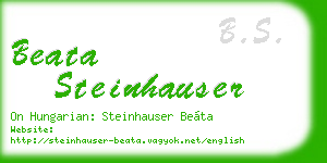 beata steinhauser business card